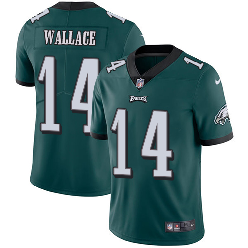 Nike Eagles #14 Mike Wallace Midnight Green Team Color Men's Stitched NFL Vapor Untouchable Limited Jersey - Click Image to Close